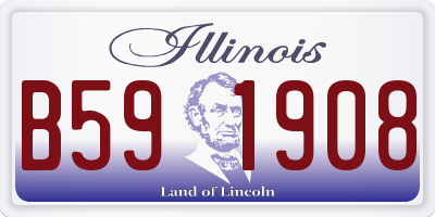 IL license plate B591908