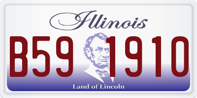 IL license plate B591910