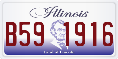 IL license plate B591916