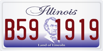 IL license plate B591919