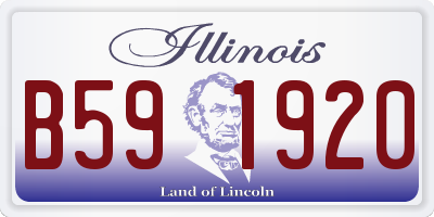 IL license plate B591920