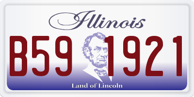 IL license plate B591921
