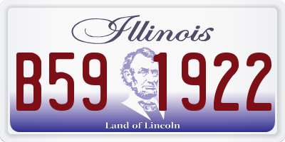 IL license plate B591922