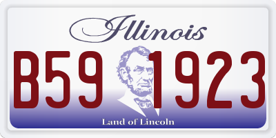 IL license plate B591923