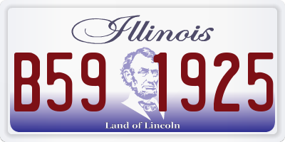IL license plate B591925
