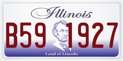 IL license plate B591927