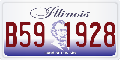 IL license plate B591928