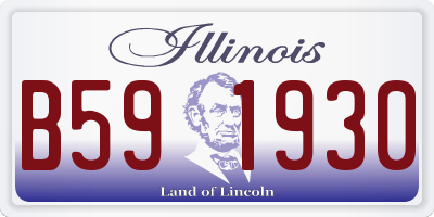 IL license plate B591930