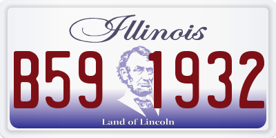 IL license plate B591932