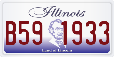 IL license plate B591933