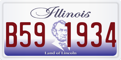 IL license plate B591934