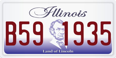 IL license plate B591935