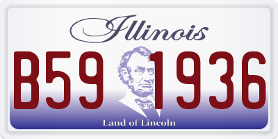 IL license plate B591936