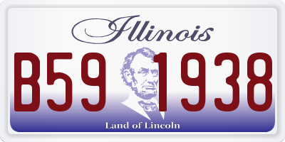 IL license plate B591938