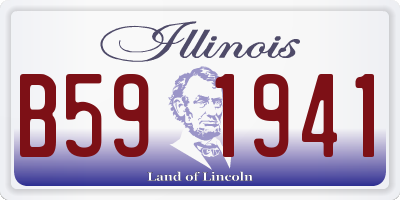 IL license plate B591941