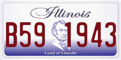 IL license plate B591943