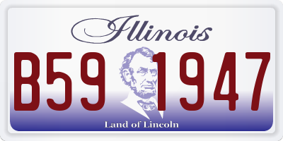 IL license plate B591947