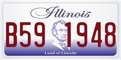 IL license plate B591948
