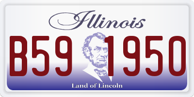 IL license plate B591950