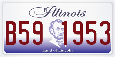 IL license plate B591953