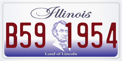 IL license plate B591954