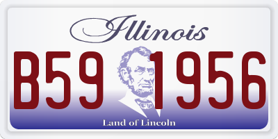 IL license plate B591956