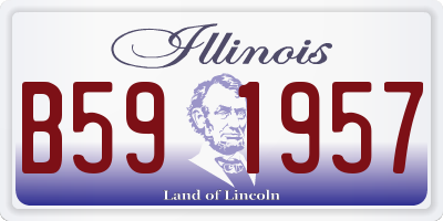 IL license plate B591957