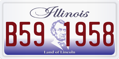 IL license plate B591958