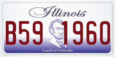 IL license plate B591960