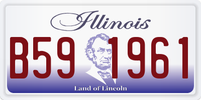 IL license plate B591961