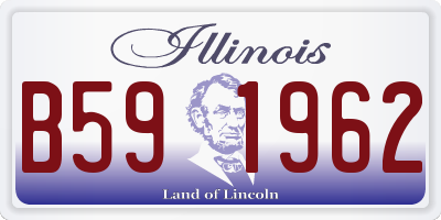 IL license plate B591962