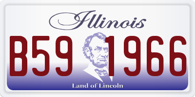 IL license plate B591966