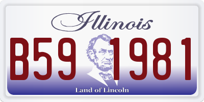 IL license plate B591981