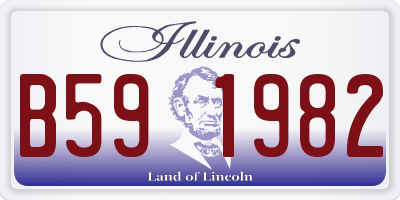 IL license plate B591982