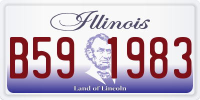IL license plate B591983