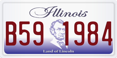 IL license plate B591984