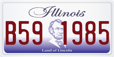 IL license plate B591985
