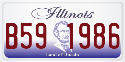 IL license plate B591986