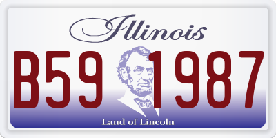 IL license plate B591987