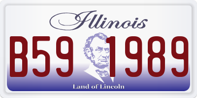 IL license plate B591989
