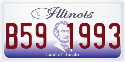 IL license plate B591993