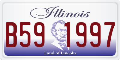 IL license plate B591997