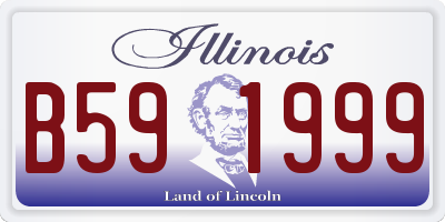 IL license plate B591999