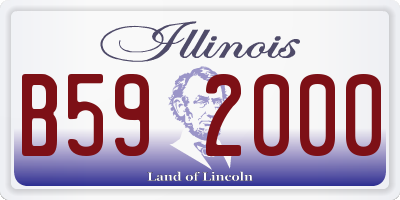 IL license plate B592000