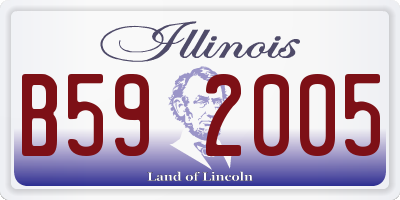 IL license plate B592005