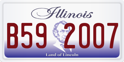 IL license plate B592007