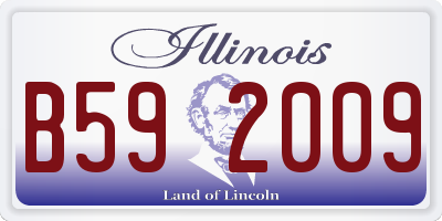 IL license plate B592009
