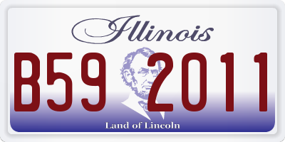 IL license plate B592011