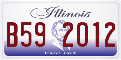 IL license plate B592012