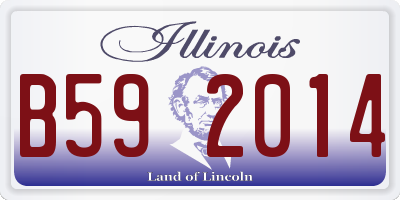 IL license plate B592014